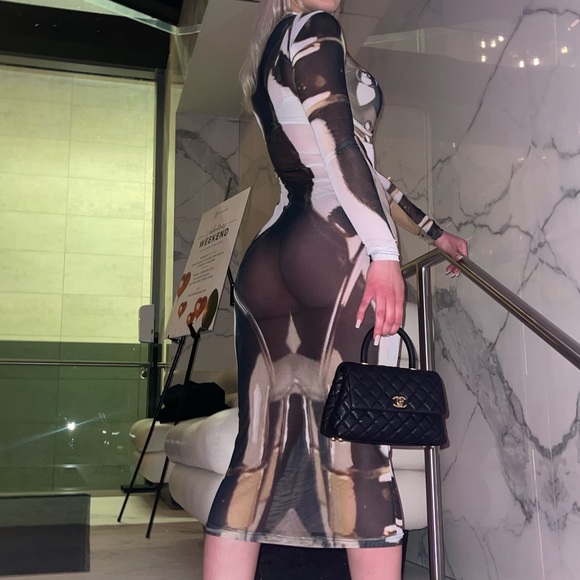 Mesh midi dress - Picture 4 of 5